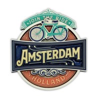 Typisch Hollands Magnet - Vintage Amsterdam Mach mit