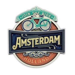 Typisch Hollands Magneet - Vintage Amsterdam Join The Ride