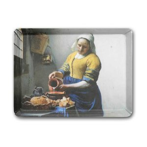 Typisch Hollands Tablett mit Vermeers Milchmädchen
