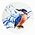 Heinen Delftware Wall plate - Kingfisher - Touch of Delft blue