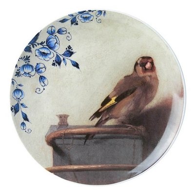 Heinen Delfts blauw Wall plate - Putter - Touch of Delft blue