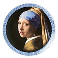 Typisch Hollands Wandbord -meisje met de parel - Modern Delfts