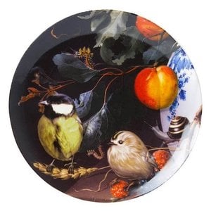 Heinen Delftware Wall plate birds in still life