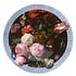 Heinen Delfts blauw Wall plate Still life with flowers