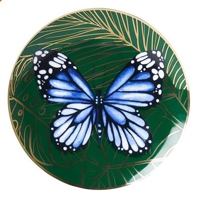 Heinen Delftware Tellerschmetterling - Grüngold (Delfter Blau)