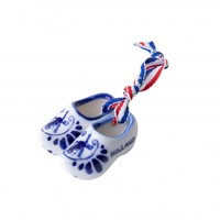 Heinen Delfts blauw Clogs 4cm