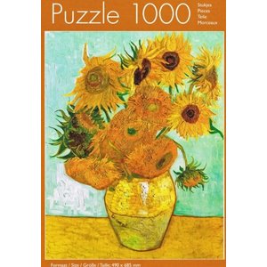 Typisch Hollands Puzzle in tube - Vincent van Gogh - Sunflowers - 1000