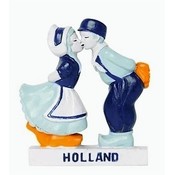 Heinen Delfts blauw Magnet Kissing Paar - Delft blau - Holland