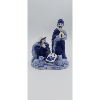 Heinen Delfts blauw Holy Family Groot