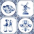 Typisch Hollands Napkins Delft Blue Tiles and Diamonds