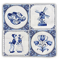 Typisch Hollands Napkins Delft blue Tiles and Checks