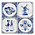 Typisch Hollands Napkins Delft blue Tiles and Checks