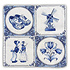 Typisch Hollands Napkins Delft Blue Tiles and Diamonds