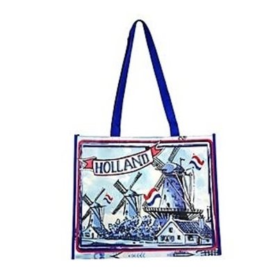 Typisch Hollands Luxe Shopper Holland - Molen - Rood-Wit Blauw