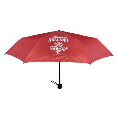 Typisch Hollands Regenschirm rot - im Aufbewahrungskoffer Tulpendekoration Holland