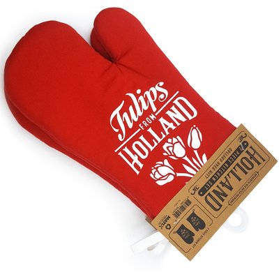 Typisch Hollands Oven handschoenen rood Holland 2 stuks