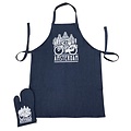 Typisch Hollands Kitchen set-2 parts (apron and oven glove) Bicycle and facade houses