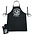 Typisch Hollands Kitchen set-2 parts (apron and oven glove) Black and White