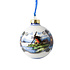 Heinen Delfts blauw Christmas ball 5cm landscape color