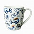 Heinen Delfts blauw Small mug - Modern Delft blue - Bicycle all over print