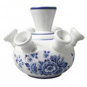 Heinen Delfts blauw Tulpenvase – Blumenmotiv – in Geschenkbox
