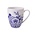 Heinen Delftware Kleine mok - Delfts blauw -met bloemendecoratie