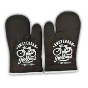 Typisch Hollands Oven gloves black Amsterdam 2 pieces