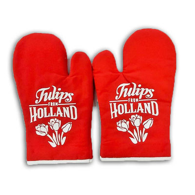 Typisch Hollands Oven handschoenen rood Holland 2 stuks