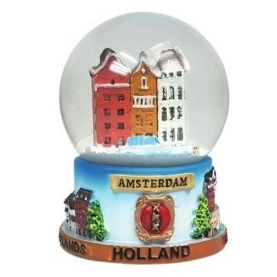 Typisch Hollands Snow globe Amsterdam medium size