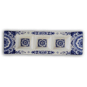 Heinen Delftware Delfter blauer Tapas-Schüssel - 3 Fächer