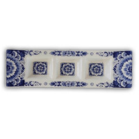 Heinen Delftware Delfts blauwe Tapas schaal - 3 vaks