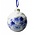 Heinen Delftware Delft blue decorated Christmas bauble (snow)