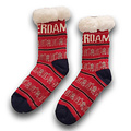 Holland sokken Fleece Comfort Socks - Facade Houses - Red