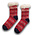 TTD Gifts Fleece Comfort Socks - Fassadenhäuser - Rot