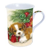 Typisch Hollands Christmas mug 0.25L with Dog & Christmas present