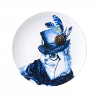 Heinen Delftware Delft blue plate - Stylish Cat