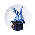 Heinen Delftware Delft blue plate - Rabbit in the top hat