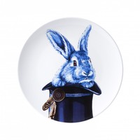 Heinen Delftware Delfter Blauteller - Hase im Zylinder