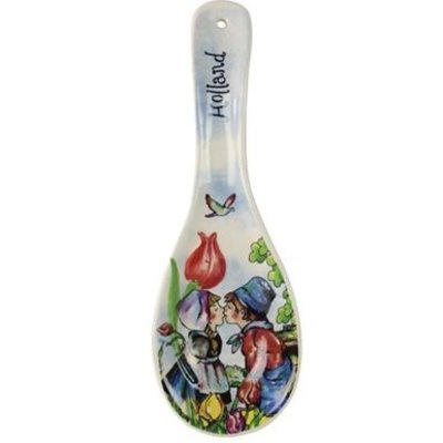 Typisch Hollands Lepel XL ( Spoonrest ) Kissing couple kleur