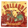 Typisch Hollands Coaster - Holland bicycle and windmill - Vintage