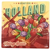 Typisch Hollands Onderzetter - Tulpen - Voorjaar - Vintage