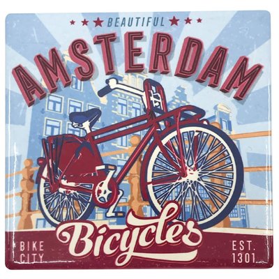 Typisch Hollands Untersetzer-Amsterdam Fahrräder