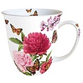 Typisch Hollands Mug - Porcelain - Peonies - Butterflies