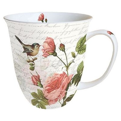 Typisch Hollands Mug - Porcelain - Rose tendril with bird