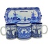 typisch-hollands-geschenkpakket Holland gift with tin of syrup waffles - Mugs and tray - Delft blue