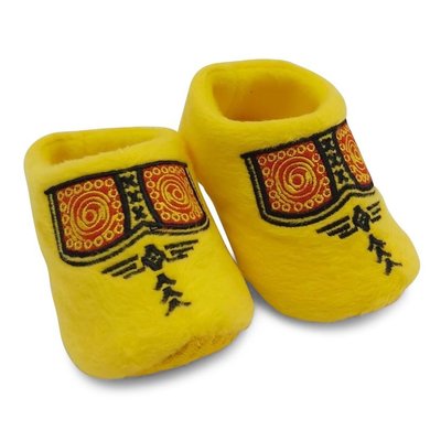 Typisch Hollands Baby slippers - Clog slippers - Yellow Boerenbies (0-6 months)