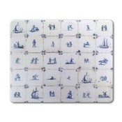 Typisch Hollands Mouse pad - Delft blue tiles, period 1620-1750