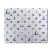 Typisch Hollands Muismat - Delfts blauwe tegels, periode 1620-1750