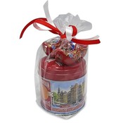 Stroopwafels (Typisch Hollands) Stroopwafels in Gift Tin with Clogs - Red