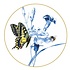 Heinen Delftware Wandplatte Schmetterling und Biene auf Nelkenzweig 15,5 cm